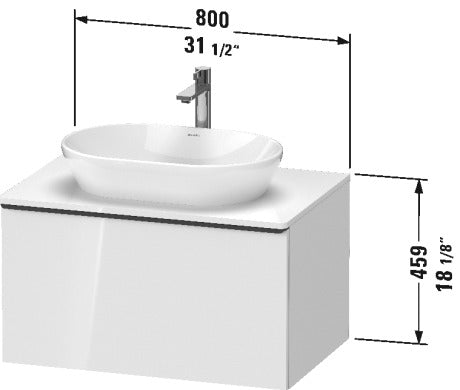 DURAVIT D-Neo One Drawer Wall-Mount Vanity Unit DE49470BD