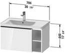 DURAVIT D-Neo One Drawer Wall-Mount Vanity Unit DE42580BD