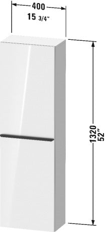 DURAVIT D-Neo Wall-Mount Semi-Tall Cabinet DE1318LBD