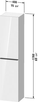 DURAVIT D-Neo Wall-Mount Tall Cabinet DE1328LBD