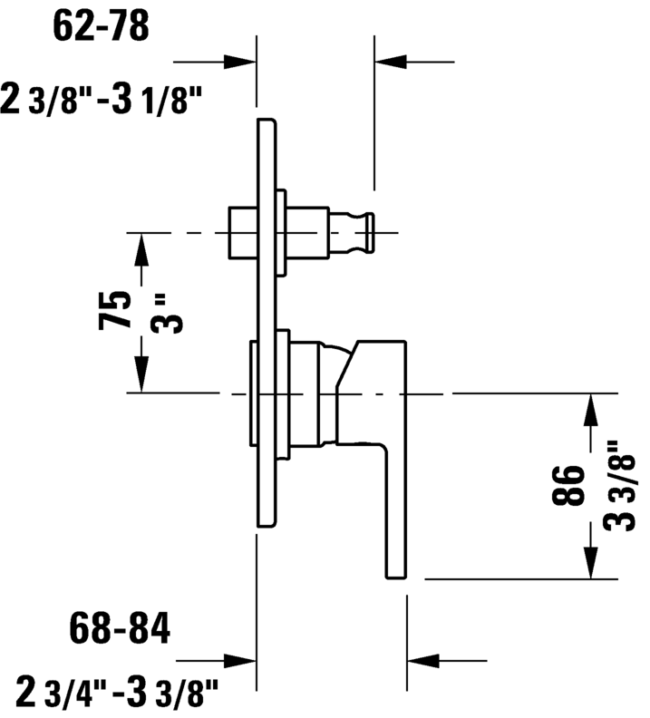 DURAVIT Pressure Balance Valve and Diverter B05290012U10