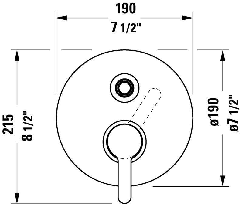 DURAVIT Pressure Balance Valve and Diverter B05290012U10