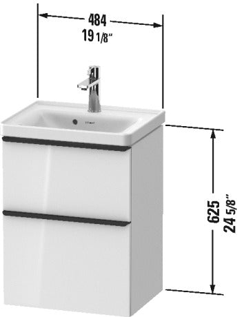 DURAVIT D-Neo Vanity Unit Wall-Mounted DE43500BD