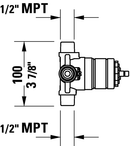 DURAVIT 3 Port Rough-In Valve Body GK0900008U00