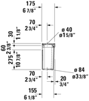 DURAVIT 1930 Series Tank White 0872300005