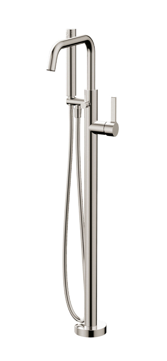 AQUABRASS 68N84 BLADE FLOORMOUNT TUB FILLER WITH HANDSHOWER