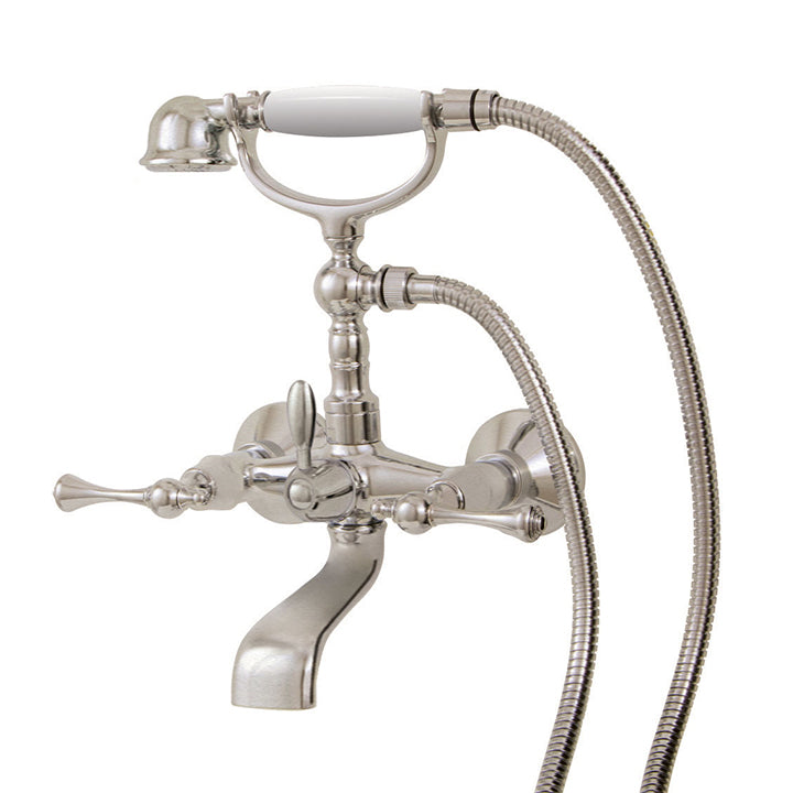 AQUABRASS 7304 Wallmount cradle tub filler with handshower