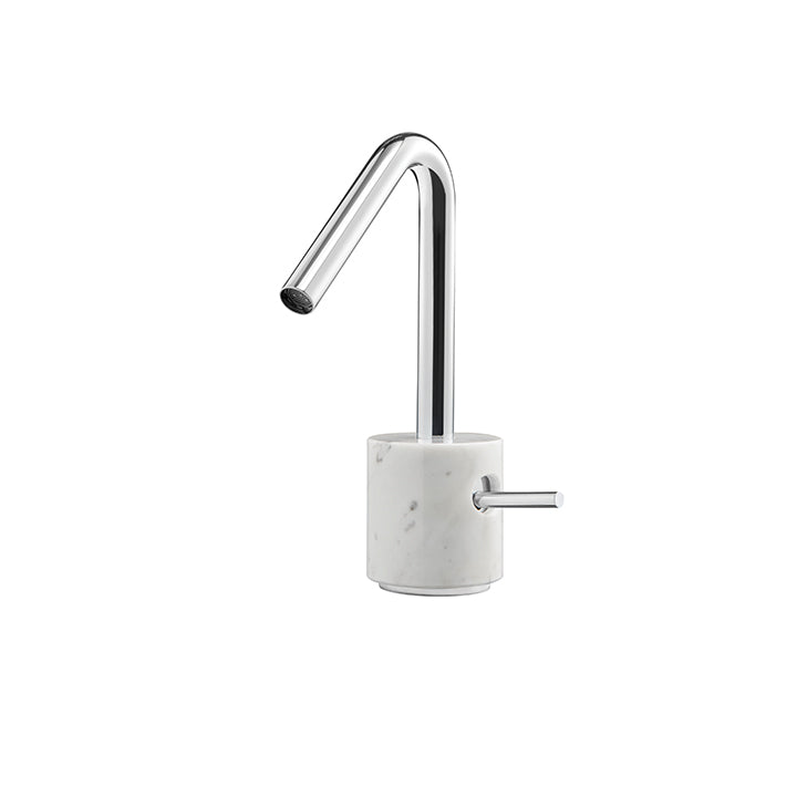 AQUABRASS CL14BC MARMO SINGLE HOLE LAV FAUCET - WHITE