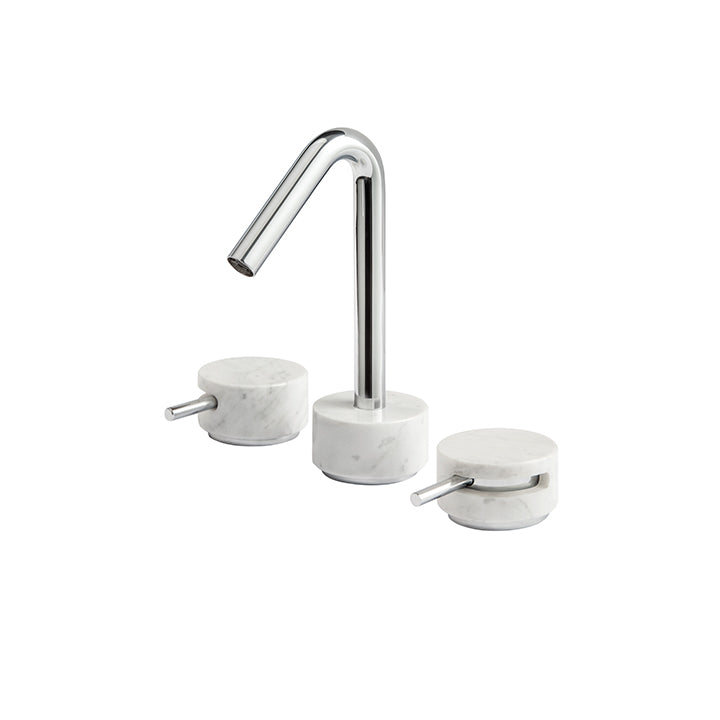 AQUABRASS CL16BC MARMO WIDESPREAD LAVATORY FAUCET - WHITE