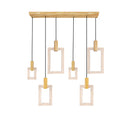 CWI Lighting 1214P48-6-236-A-RC ANELLO LED ISLAND/POOL TABLE CHANDELIER WITH WHITE OAK FINISH