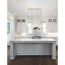 CWI Lighting 1214P52-6-236-RC ANELLO LED ISLAND/POOL TABLE CHANDELIER WITH WHITE OAK FINISH