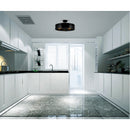 CWI Lighting 9904C20-5-101 TIGRIS 5 LIGHT DRUM SHADE FLUSH MOUNT WITH BLACK FINISH