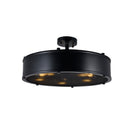 CWI Lighting 9904C20-5-101 TIGRIS 5 LIGHT DRUM SHADE FLUSH MOUNT WITH BLACK FINISH