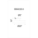 CWI Lighting 9904C20-5-101 TIGRIS 5 LIGHT DRUM SHADE FLUSH MOUNT WITH BLACK FINISH