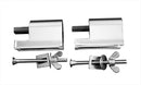 DURAVIT Hinge Set for Seat and Cover with Soft Closure, Stainless Steel 0061671000