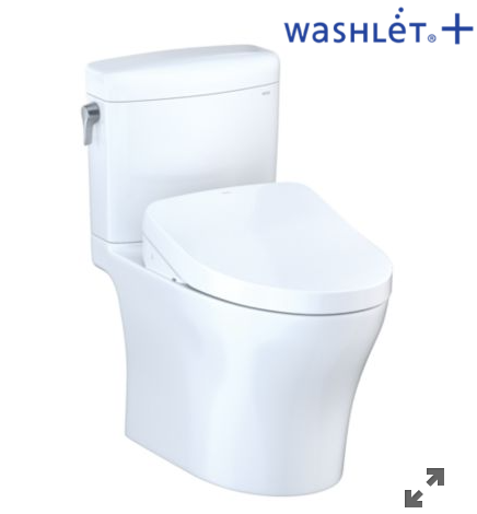 TOTO MW4363056CEMFG AQUIA® IV CUBE - WASHLET®+ S550E TWO-PIECE TOILET - 1.28 GPF & 0.9 GPF