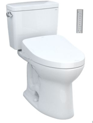 TOTO MW7763056CSFG DRAKE® WASHLET®+ S550E TWO-PIECE TOILET - 1.6 GPF - UNIVERSAL HEIGHT