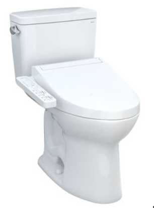 TOTO MW7763074CSFG DRAKE® WASHLET®+ C2 TWO-PIECE TOILET - 1.6 GPF - UNIVERSAL HEIGHT