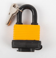 PADLOCK LAMINATED 40MM WITH PLASTIC COVER PLATED
