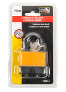 PADLOCK LAMINATED 40MM WITH PLASTIC COVER PLATED