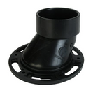 ABS FLOOR FLANGE OFFSET 4 X 3