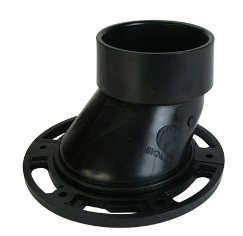 ABS FLOOR FLANGE OFFSET 4 X 3