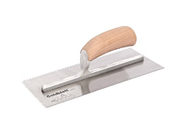 TROWEL V-NOTCH TEMPERED STEEL WOOD HANDLE 3 / 16 X 5 / 32" 11IN
