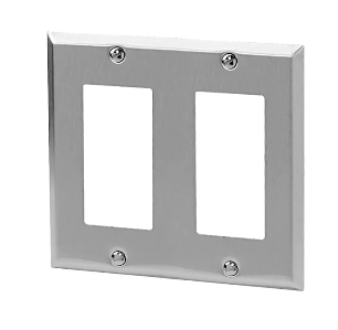 Stainless Steel wall plate for 2-Gang GFCI/DECORA