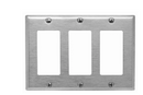 3-Gang Decora Wallplate, Stainless Steel