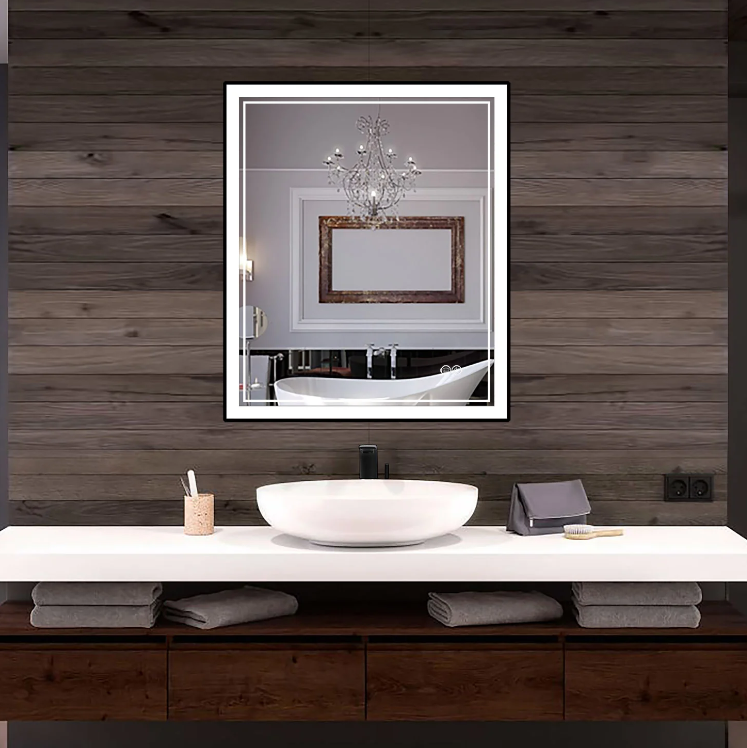 INFINITY SP Front-lit Framed Bathroom LED Vanity Mirror - GT-LEDBMF217