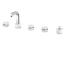 AQUABRASS UR06BC MARMO-URBAN  5PC DECKMOUNT TUB FILLER WITH HANDSHOWER-WHITE