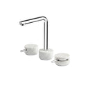 AQUABRASS UR16BC MARMO-URBAN WIDESPREAD LAVATORY FAUCET -WHITE