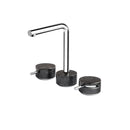 AQUABRASS UR16NM MARMO-URBAN WIDESPREAD LAVATORY FAUCET -BLACK