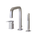 AQUABRASS X7613 XSQUARE 3 PCE  TUB FILLER FAUCET- PRESSURE BALANCE