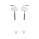 DURAVIT Hinge Set for Seat and Cover without Soft Closure, Stainless Steel, White 0064990000