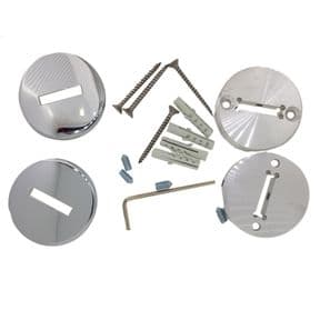 DURAVIT Wall Mounting Set for Metal Console Happy D.2, Incl. Caps, Chrome 1004421000
