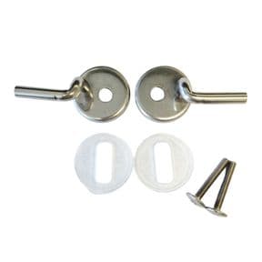 DURAVIT Hinges (Pair) for Toilet Seat and Cover Foster Chrome 0061191000