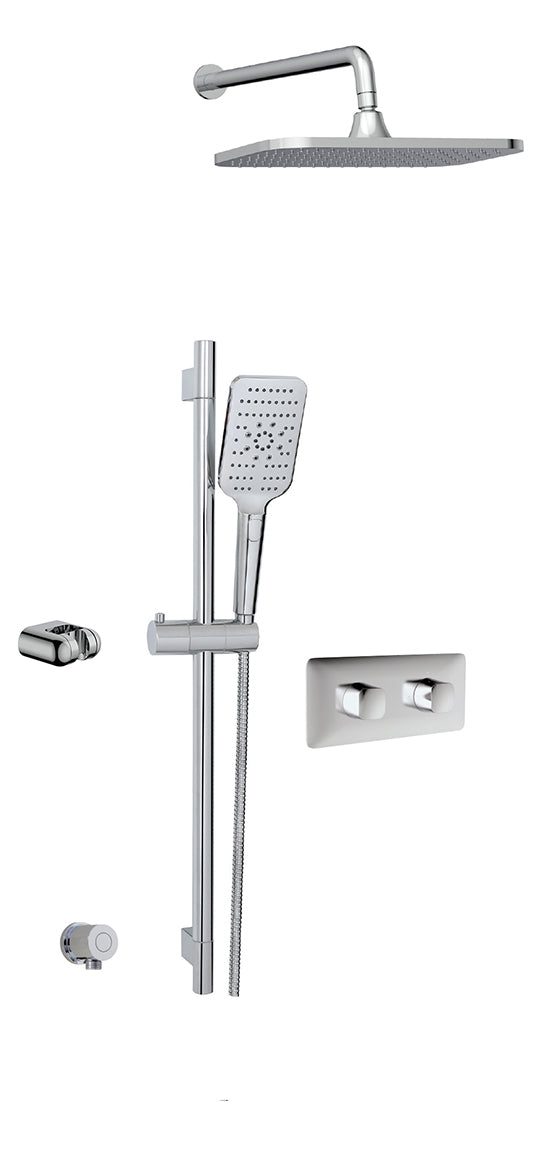 AQUABRASS INABOX01 SHOWER FAUCET - 2 WAY SHARED - T12123 VALVE REQUIRED
