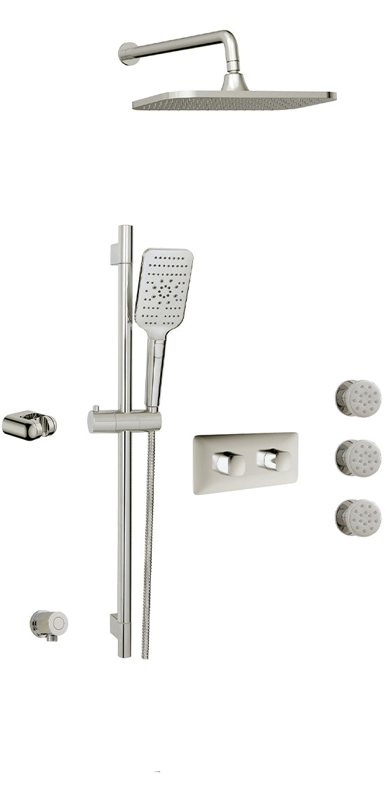 AQUABRASS INABOX03 SHOWER FAUCET - 3 WAY SHARED - T12123 VALVE REQUIRED