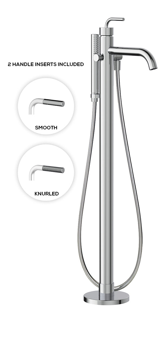 AQUABRASS MB284 MB2 FLOORMOUNT TUB FILLER FAUCET WIH HANDSHOWER