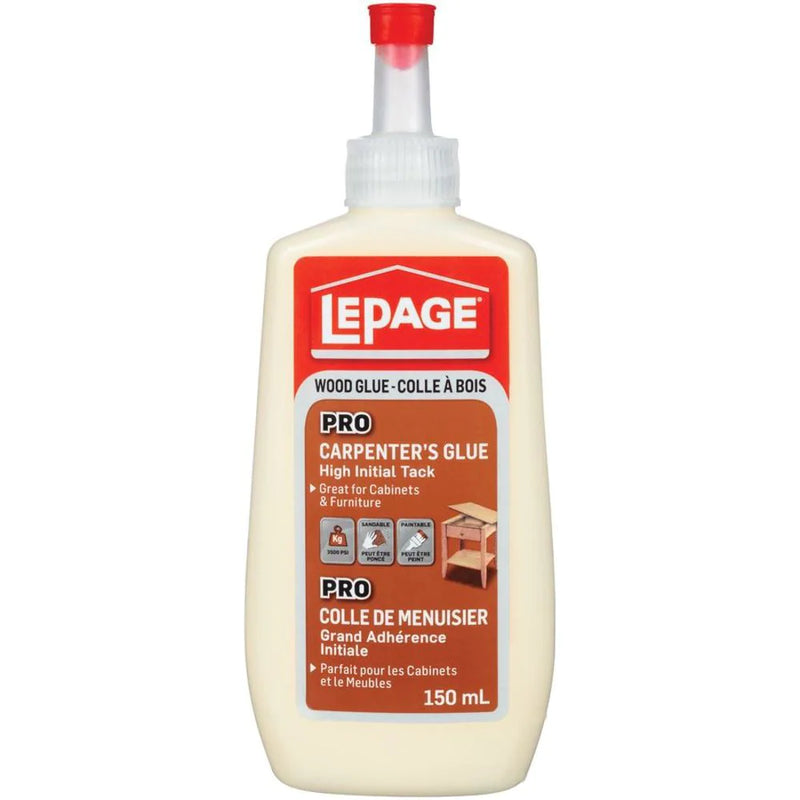 LePage Pro Carpenter's Glue Adhesive, Interior, Dries Translucent, 150ml