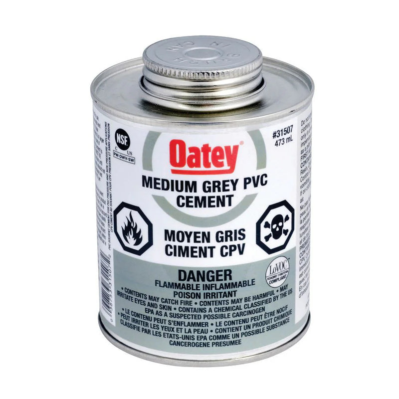 Oatey 473 Ml Pvc Cement Medium Gray (C)