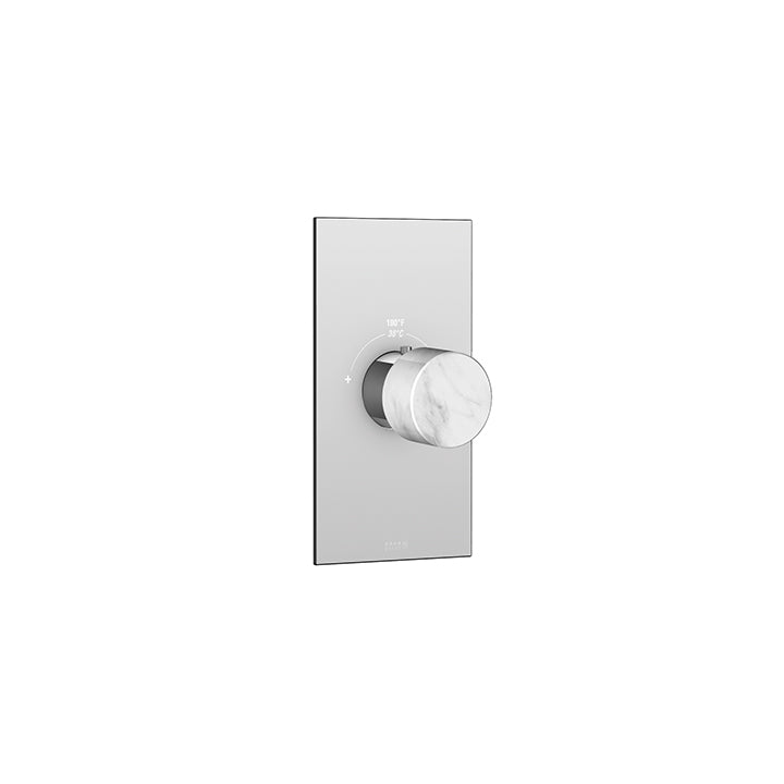 AQUABRASS SRM00BC MARMO TRIM SET - WHITE - T12000 VALVE