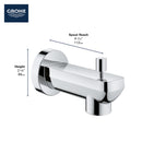 Grohe 13382001 LINEARE NEW BATH SPOUT &DIV EXP US GROHE CHROME