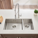 Pekoe® 35 x 18-Inch Stainless Steel Undermount Double-Bowl Kitchen Sink