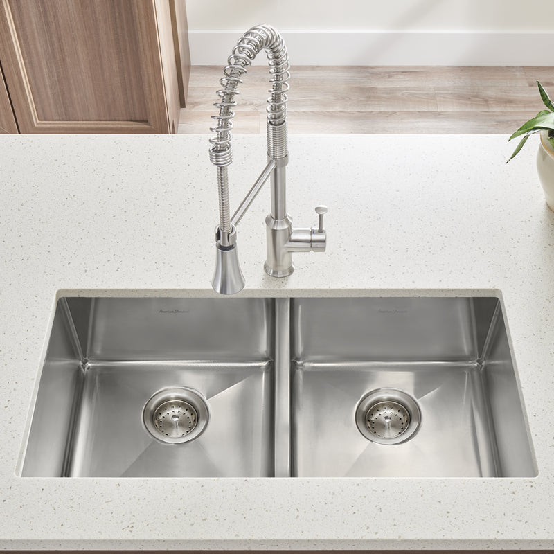 Pekoe® 29 x 18-Inch Stainless Steel Undermount Double Bowl ADA Kitchen Sink