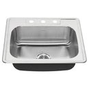 Colony® 25 x 22-Inch Stainless Steel 3-Hole Top Mount Single-Bowl ADA Kitchen Sink