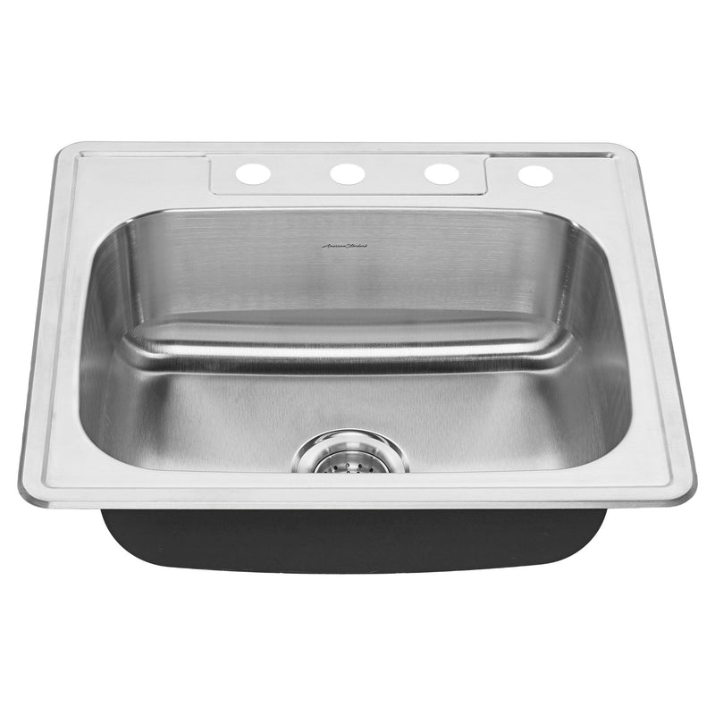 Colony® 25 x 22-Inch Stainless Steel 4-Hole Top Mount Single-Bowl ADA Kitchen Sink