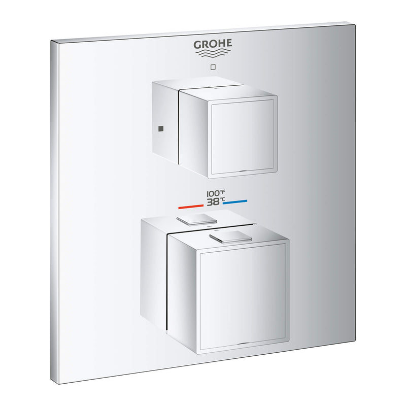 Grohe 24157000 GROHTHERM CUBE SINGLE FUNC THM TRIM GROHE CHROME