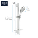 Grohe 26547000 RAINSHOWER SMARTACTIVE 24IN ROUND HS SET GROHE CHROME